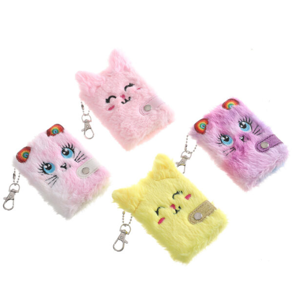 Wholesale Cartoon Plush Notebook Children's Cute Cat Snap Diary
