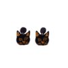 Wholesale Foreign Trade New Moon Cat Black Cat Head Earrings Simple Fashion Acrylic Personalized Earrings Ear Jewelry for Women