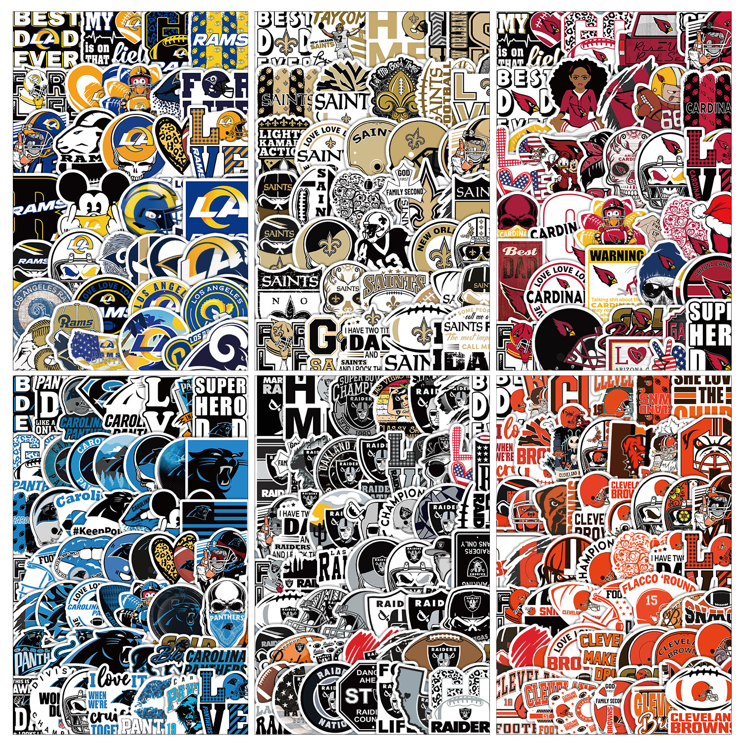 Wholesale 50 football team graiti stickers