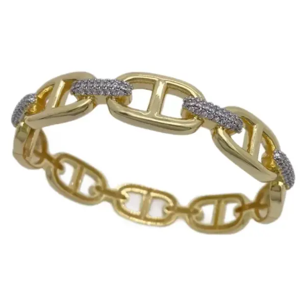 Wholesale Jewelry Vintage Style Classic Style Geometric Copper Zircon Mixed Metal Rings Bracelets