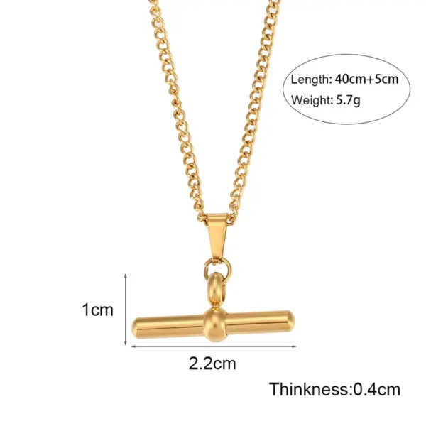 PVD Coated Real Gold Plated 18K Gold Geometric 304 Stainless Steel Vintage Style Waterproof Non Tarnish 304 Stainless Steel Pendant Necklace Hoop Earrings