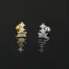 1 Piece Simple Style Commute Geometric Inlay Copper Zircon Ear Studs