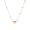 Fashion Simple Style Heart Shape Titanium Steel Plating Necklace