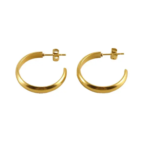 Wholesale 1 Pair Simple Style U Shape Plating Stainless Steel Earrings
