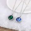Wholesale Jewelry Formal Simple Style Geometric 304 Stainless Steel Zircon Inlay Pendant Necklace
