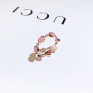 Pink Cat's Eye Open Ring Pieces / Adjustable Opening