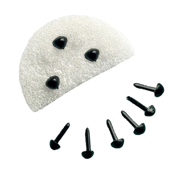 Wholesale Handmade DIY Stuffed Twist Stick Accessories Material Doll Black Eyes Nose Christmas Hat Scarf Accessories