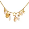 Wholesale PVD Coated Real Gold Plated Starfish Conch 304 Stainless Steel Simple Style Classic Style Waterproof Non Tarnish 304 Stainless Steel Necklace