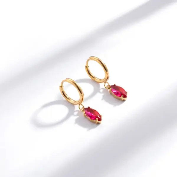 Wholesale PVD Coated Geometric Sector Heart Shape 304 Stainless Steel Vintage Style French Style Simple Style Waterproof Non Tarnish Drop Earrings