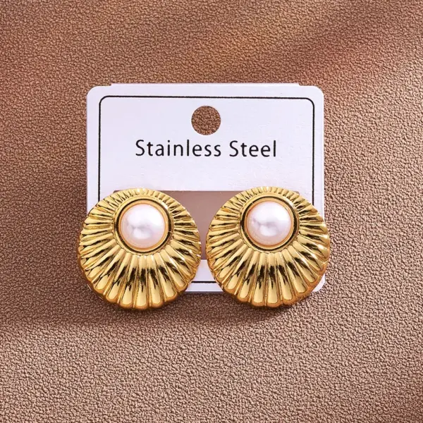 PVD Coated Real Gold Plated 18K Gold Little Daisy Flower Bow Knot 304 Stainless Steel Casual Vintage Style Vacation Waterproof Non Tarnish Earrings