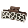 10-5 square PU leather cow deep coffee