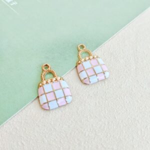 Wholesale cute cartoon bag oil dripping alloy jewelry pendant