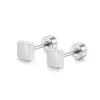 Wholesale 1 Pair Simple Style Moon Heart Shape Plating 304 Stainless Steel 18K Gold Plated Ear Studs