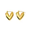 Wholesale 1 Pair Basic Modern Style Classic Style Geometric Heart Shape Eye Plating 304 Stainless Steel Hoop Earrings