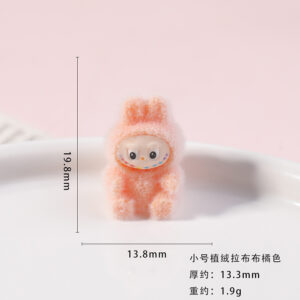 Small flocked fabric orange / Labubu series