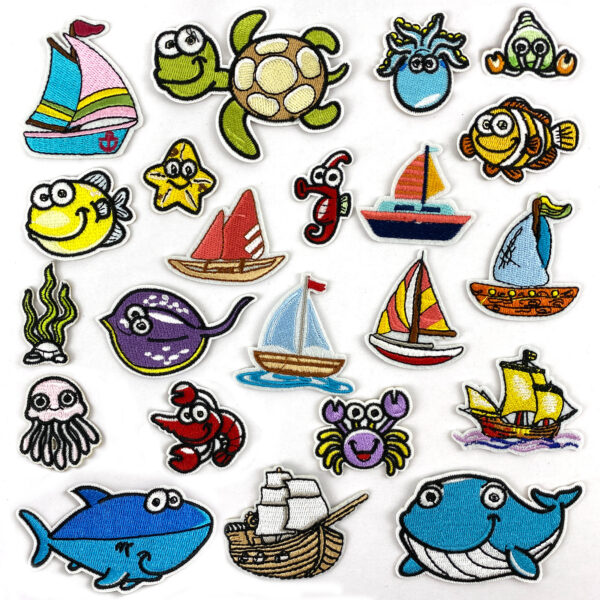 Wholesale Source factory in stock matching cartoon flower embroidery cloth stickers diy clothing decoration ironing patch cross border