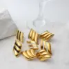 Wholesale 1 Pair IG Style Modern Style Geometric Angel Wings Enamel Plating Inlay 304 Stainless Steel Zircon Ear Studs