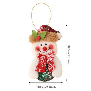 Snowman plush keychain