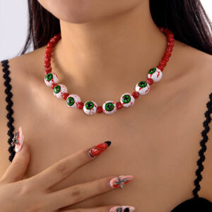 Bloody eyes flower bead necklace nc25y0533