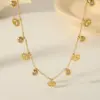 304 Stainless Steel 18K Gold Plated Casual Vintage Style Inlay Star Eye Butterfly Zircon Pendant Necklace