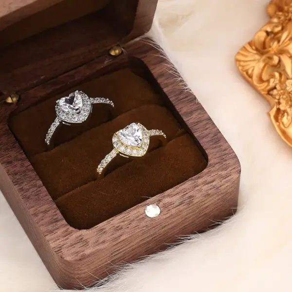 Wholesale Rack Plated 18K Gold White Cross Heart Shape Crown Artificial Gemstones Copper Glam Romantic Shiny Open Rings