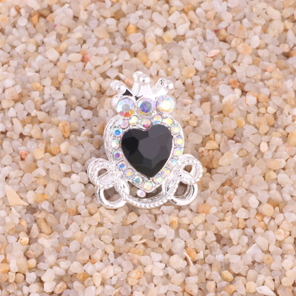 oly-2cb26c6da882eb6c3172e7f77a86e710 Wholesale Pumpkin carriage heart-shaped crystal alloy rhinestone ball with straight hole