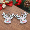 oly-2cb430f3f6a203034fe8d909ceef0b46 Wholesale Christmas Western Style Y2K Reindeer Wooden Double-Sided Earrings