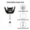 Wholesale Cross-border New Raccoon Biye Retractable Easy Pull Buckle Rotating Easy Pull ID Buckle Creative Tiger Head Badge Clip