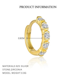 E4817-gold color/pair / 925 silver