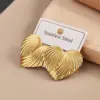 Irregular Heart Shaped Flower Stainless Steel 304 Vacuum Plated Earrings Fashionable Casual Modern Style For Women Daily Wear