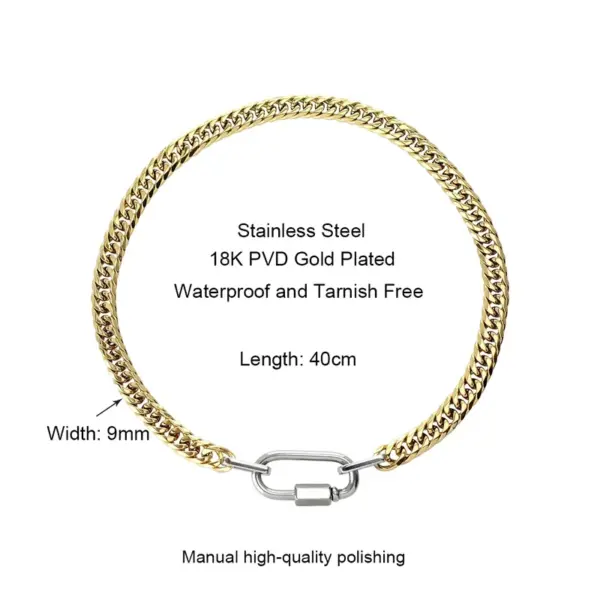 Wholesale 304 Stainless Steel Copper Star Oval PVD Coated 18K Real Gold Plated Retro Luxurious Gold Silver Pendant Necklace