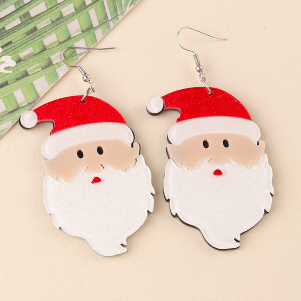 Wholesale European and American Christmas Earrings Creative Cartoon Santa Claus Clothes Snowman Personality Exaggerated Earrings Ear Jewelry Women
