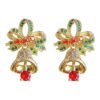 oly-2ccb4981db3570e1383dd4d8a870dfba Wholesale Medieval Christmas Series Zircon Bell Bow Earrings