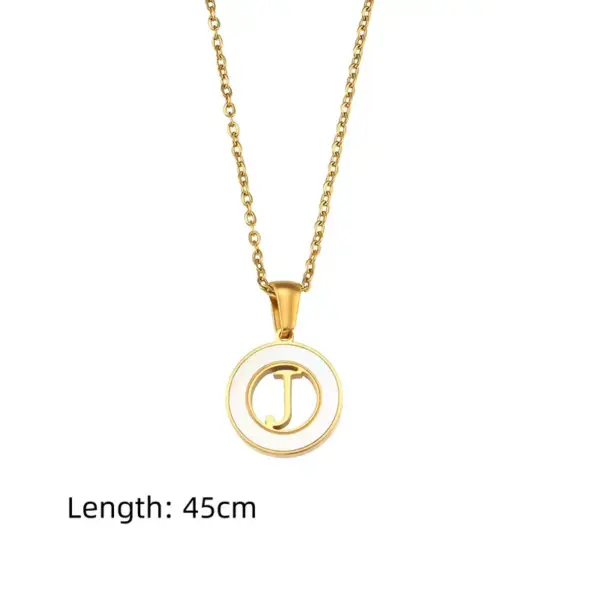 PVD Coated Real Gold Plated 18K Gold Letter 304 Stainless Steel Fashion Waterproof Non Tarnish 304 Stainless Steel Necklace