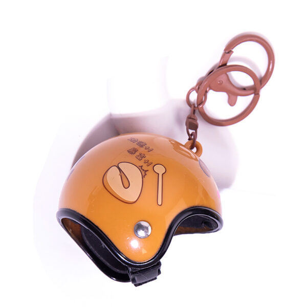 Wholesale 6.5CM Kapi Barra Large Helmet Keychain Creative Cute Motorcycle Cap Pendant Velvet Doll DIY Accessories