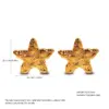 Wholesale 1 Pair Elegant French Style Commute Star Heart Shape 304 Stainless Steel Imitation Gold Electroplating Ear Studs