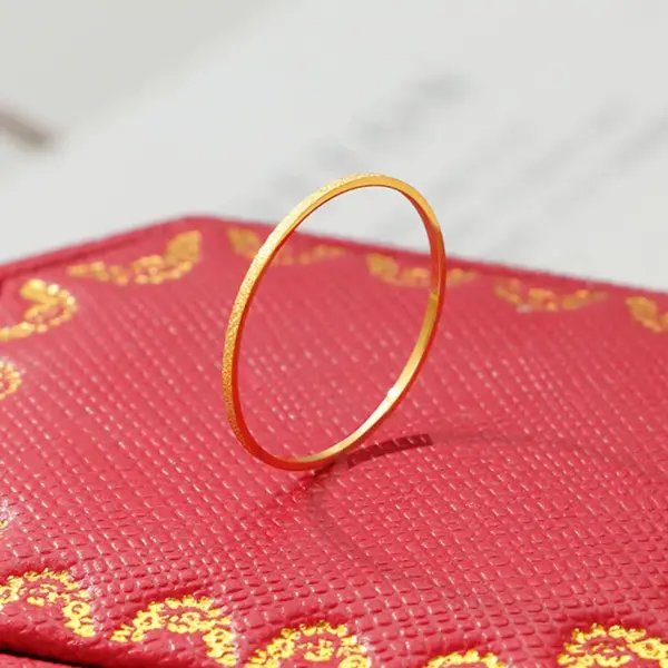 Wholesale Jewelry Simple Style Solid Color Titanium Steel 18K Gold Plated Rings