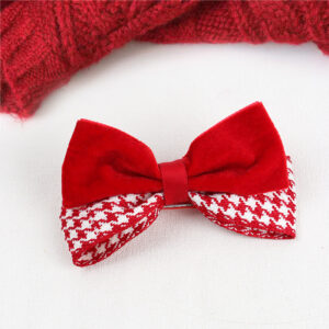 Red + red and white houndstooth