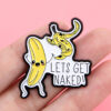 Wholesale Banana Quote Brooch Cartoon Metal Badge Accessory
