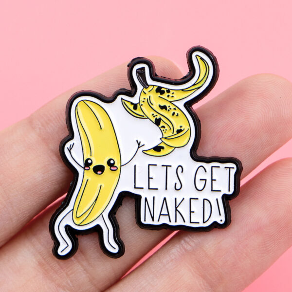 Wholesale Banana Quote Brooch Cartoon Metal Badge Accessory