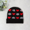 Wholesale Snowflake and heart Christmas knitted hat