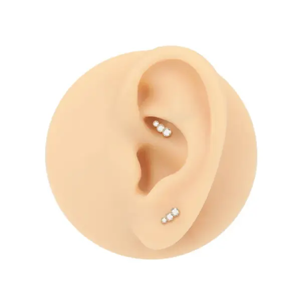 1 Piece Lip Rings Simple Style Shiny Panda Glasses Spider Pure Titanium Titanium Alloy Zircon 14K Gold Plated White Gold Plated Lip Rings Ear Cartilage Rings & Studs