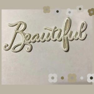 Beige 8.9*4.2 * Self-adhesive * Irregular * English