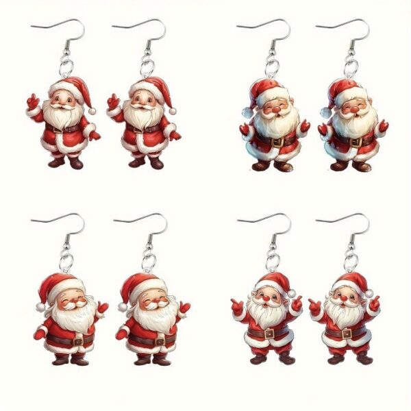 Wholesale Cartoon Santa Claus Acrylic Earrings