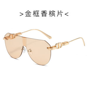 Gold frame champagne slices