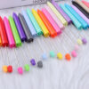 Wholesale New DIY Beaded Pen Macaron Color Long Large Capacity Refill Ballpoint Pen Printable Logo