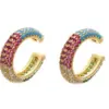Wholesale Fashion Geometric Plating Copper Zircon Copper Earrings
