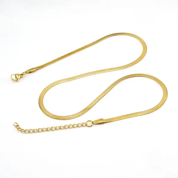 Wholesale Jewelry Simple Style Geometric 304 Stainless Steel Titanium Steel 18K Gold Plated Plating Stainless Steel Necklaces