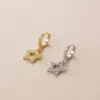 1 Piece Fashion Leaves Heart Shape Plating Inlay Copper Zircon Ear Studs