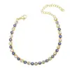 Wholesale Fashion Eye Copper 18k Gold Plated Artificial Gemstones Bracelets In Bulk